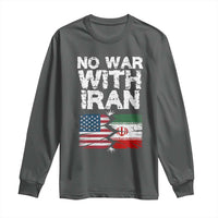 No War With Iran Long Sleeve Shirt Support Iranian People Peace