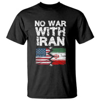 No War With Iran T Shirt Support Iranian People Peace