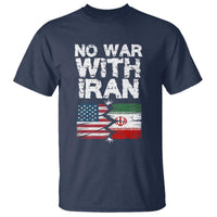 No War With Iran T Shirt Support Iranian People Peace