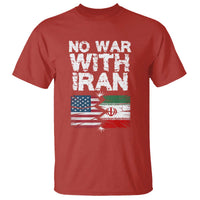 No War With Iran T Shirt Support Iranian People Peace
