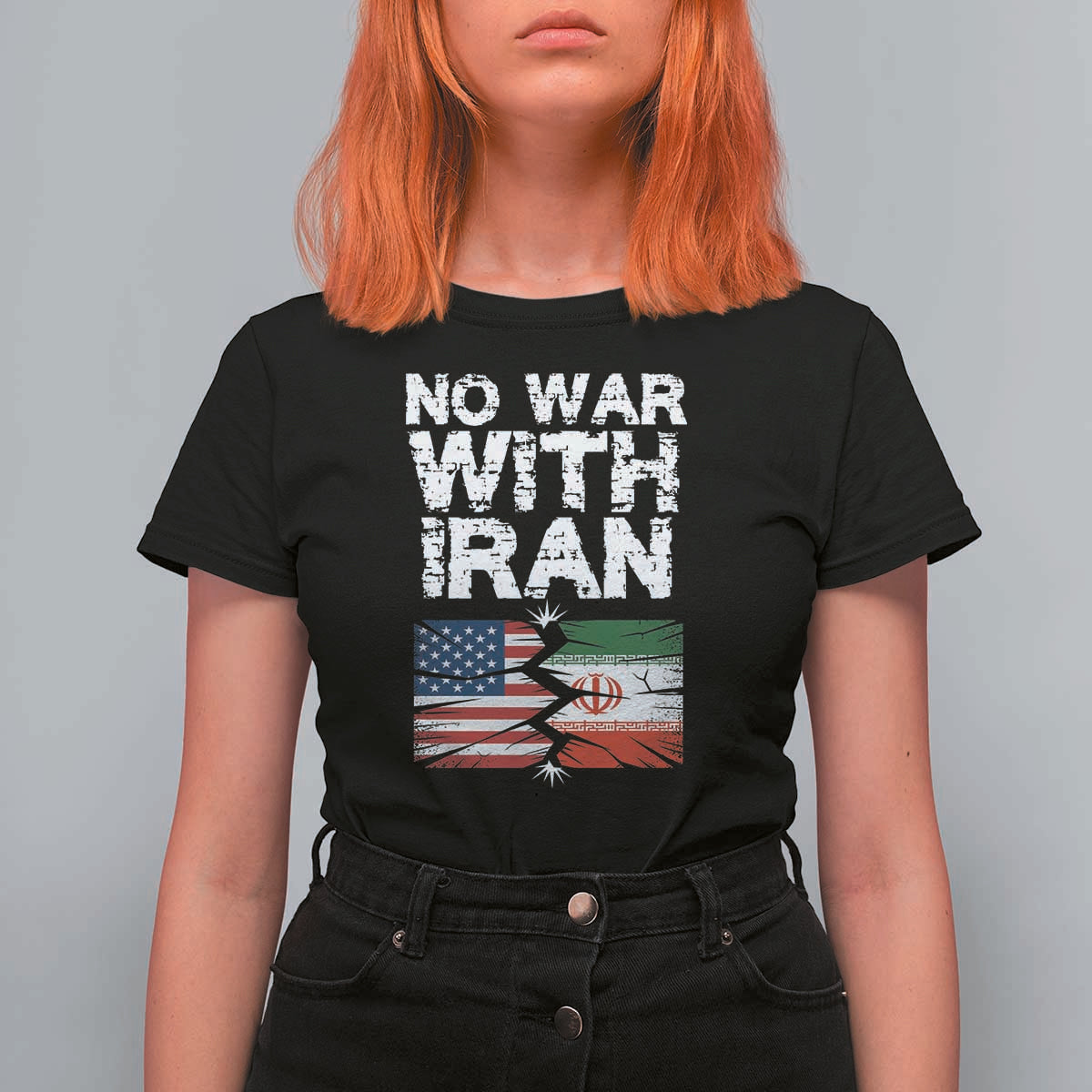 No War With Iran T Shirt For Women Support Iranian People Peace