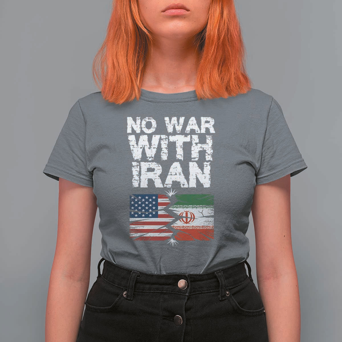 No War With Iran T Shirt For Women Support Iranian People Peace