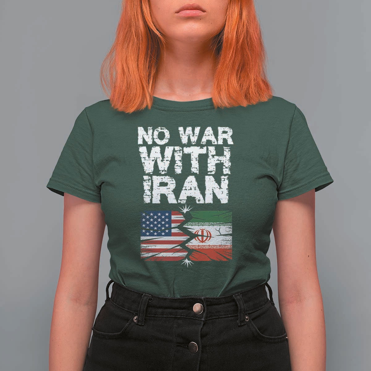 No War With Iran T Shirt For Women Support Iranian People Peace