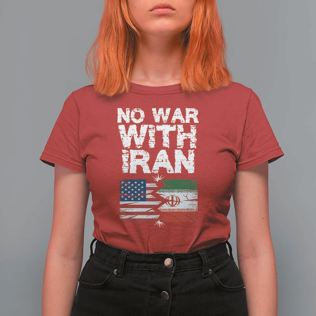 No War With Iran T Shirt For Women Support Iranian People Peace
