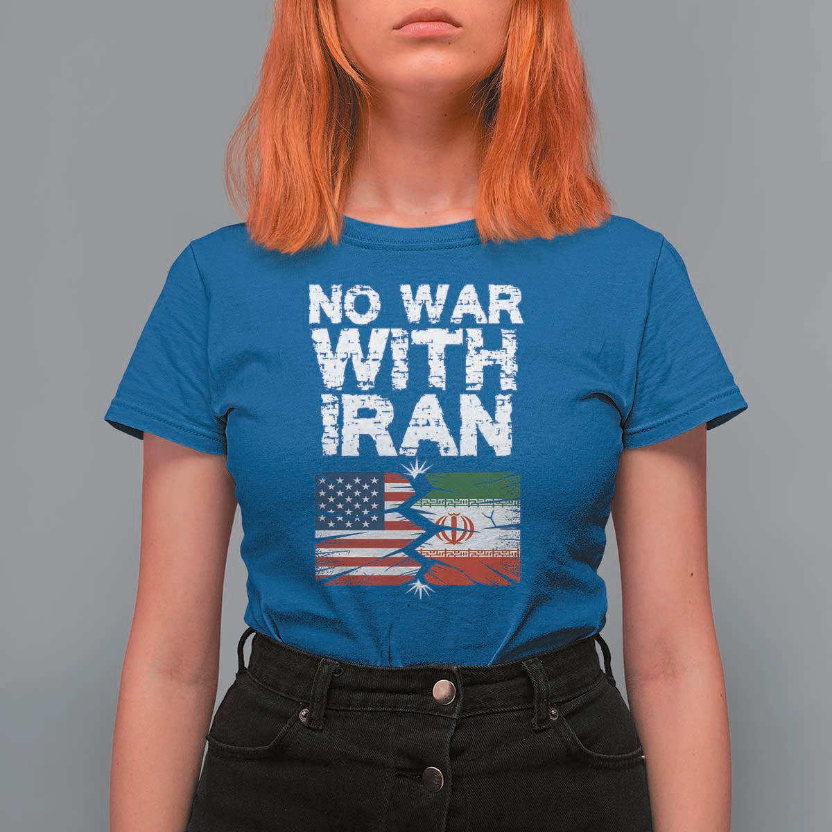 No War With Iran T Shirt For Women Support Iranian People Peace