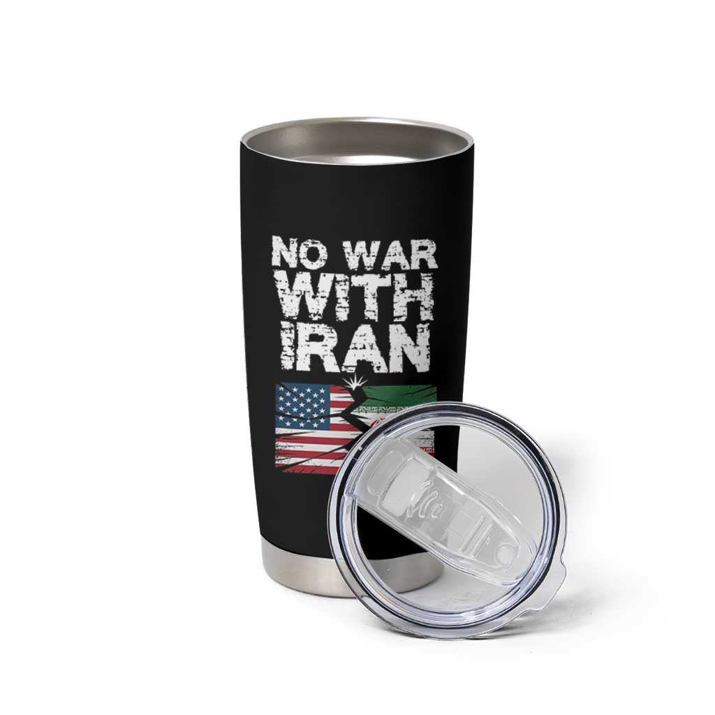 No War With Iran Tumbler Cup Support Iranian People Peace