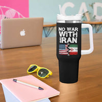 No War With Iran Tumbler With Handle Support Iranian People Peace