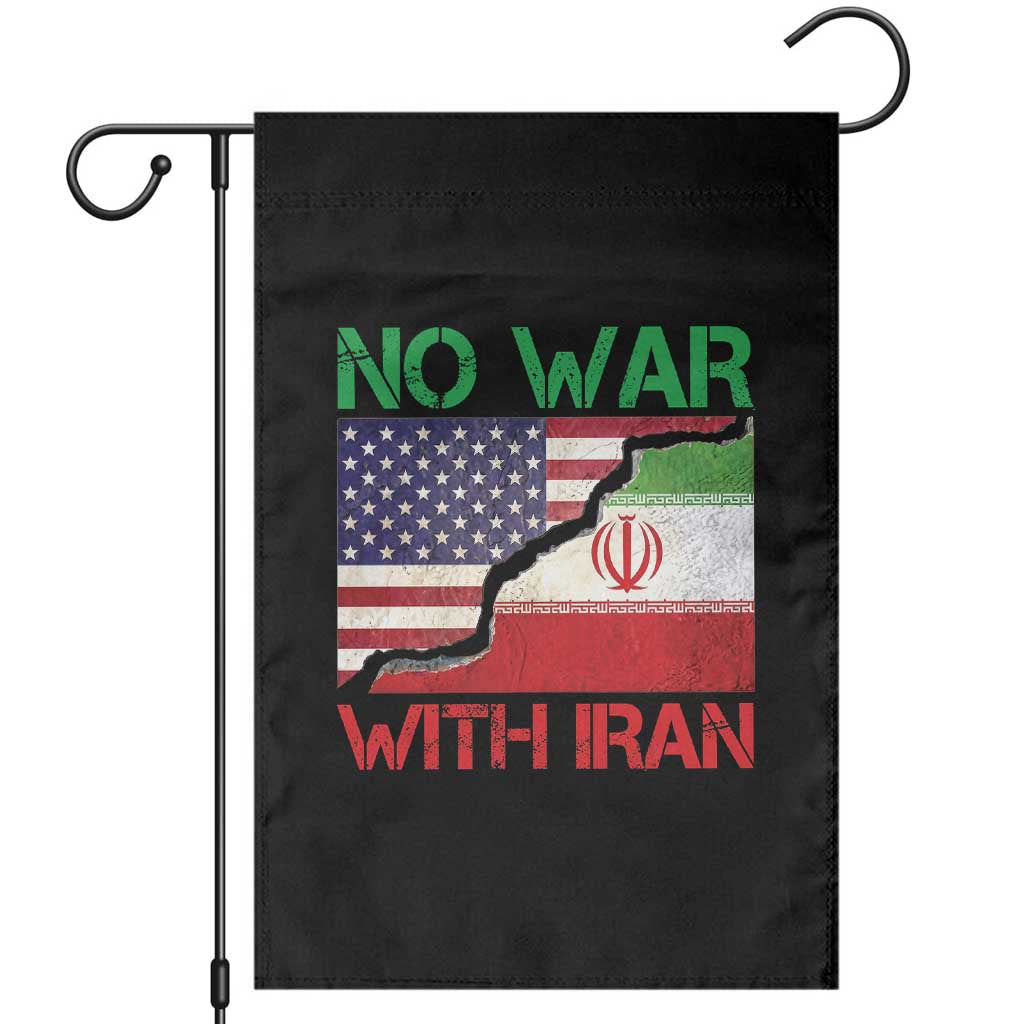 No War With Iran Garden Flag Middle East Freedom