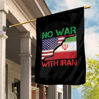 No War With Iran Garden Flag Middle East Freedom