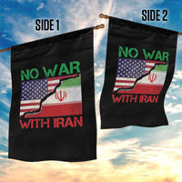 No War With Iran Garden Flag Middle East Freedom