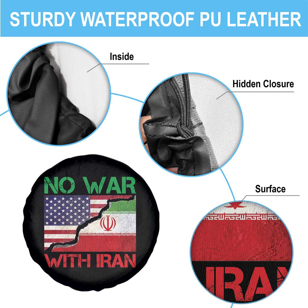 No War With Iran Spare Tire Cover Middle East Freedom