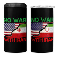 No War With Iran 4 in 1 Can Cooler Tumbler Middle East Freedom