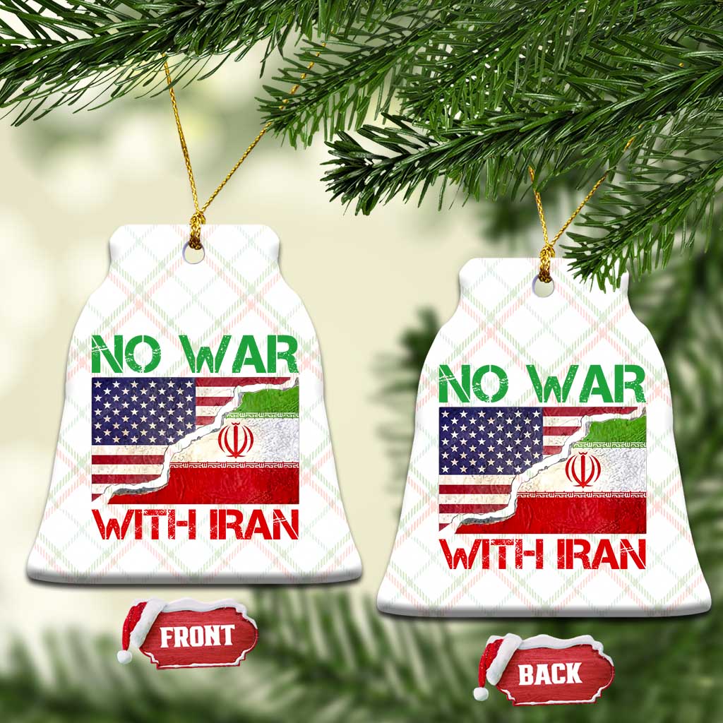 No War With Iran Ceramic Ornament Middle East Freedom