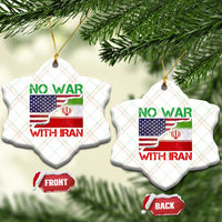 No War With Iran Ceramic Ornament Middle East Freedom