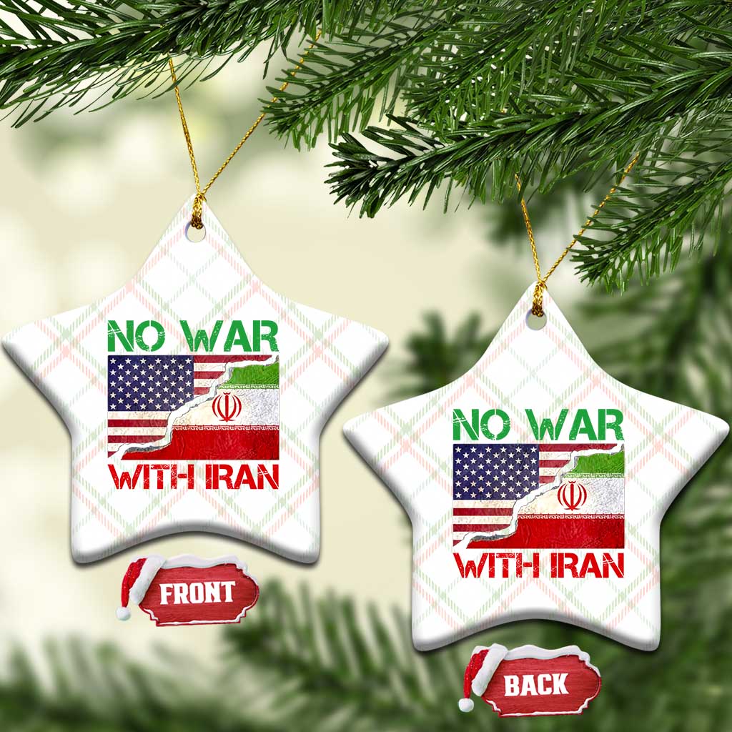 No War With Iran Ceramic Ornament Middle East Freedom