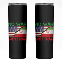 No War With Iran Skinny Tumbler Middle East Freedom