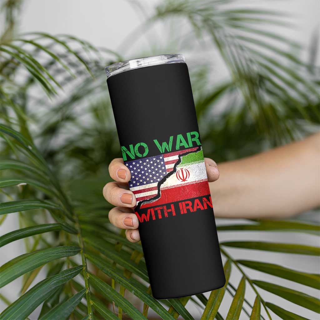 No War With Iran Skinny Tumbler Middle East Freedom