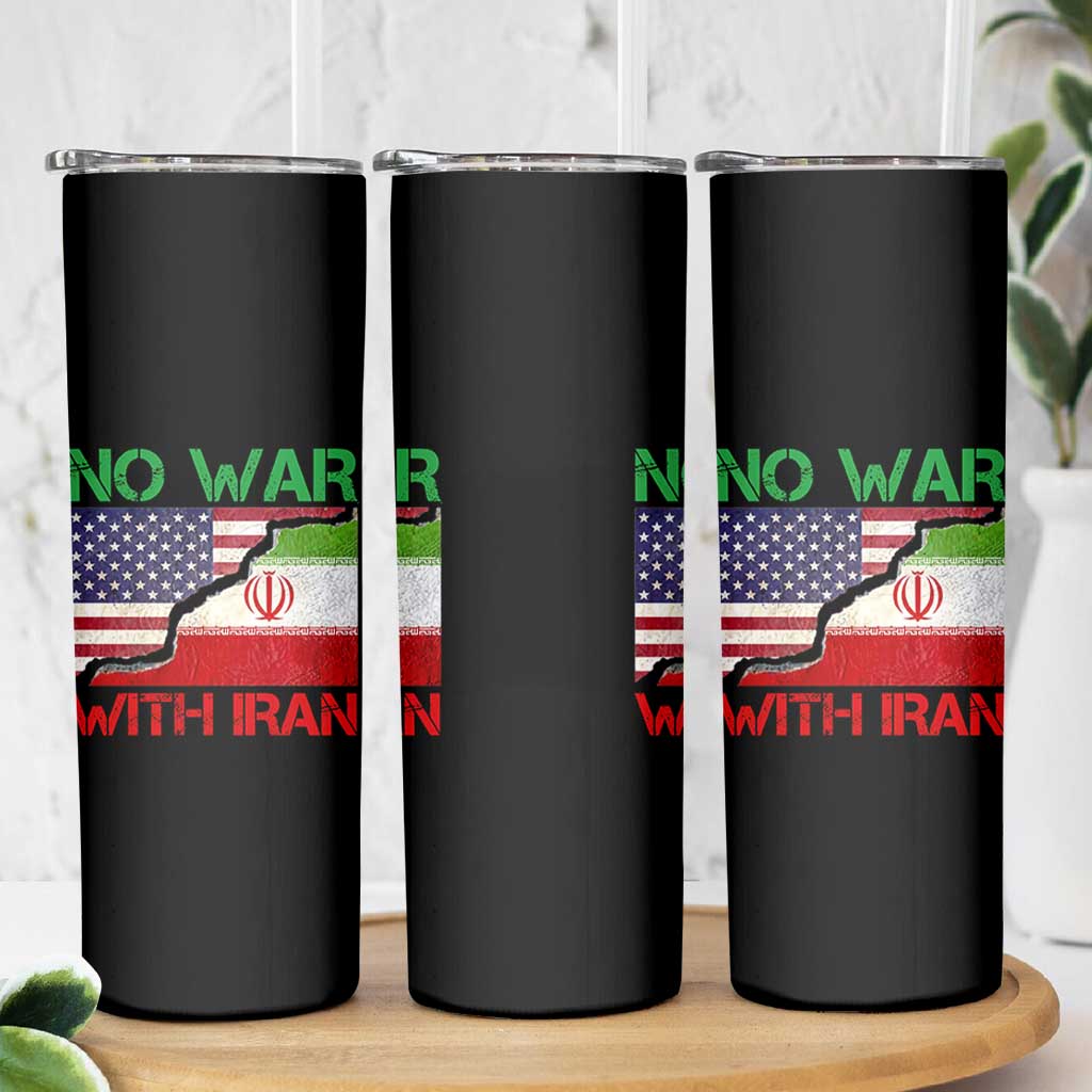 No War With Iran Skinny Tumbler Middle East Freedom