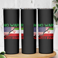 No War With Iran Skinny Tumbler Middle East Freedom