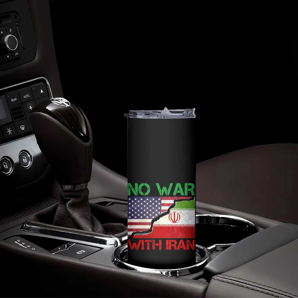 No War With Iran Skinny Tumbler Middle East Freedom