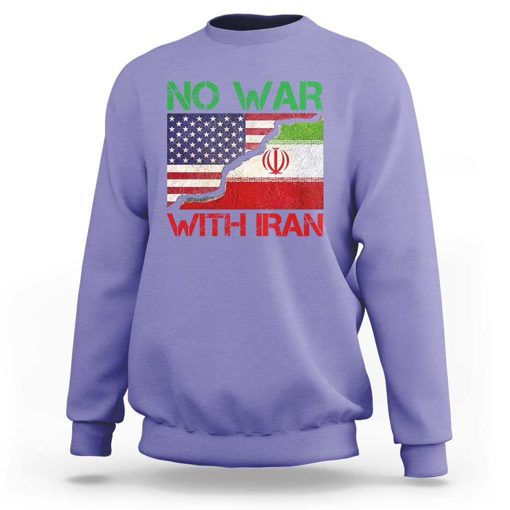 No War With Iran Sweatshirt Middle East Freedom