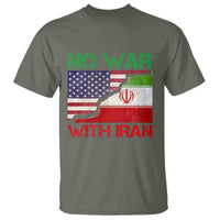 No War With Iran T Shirt Middle East Freedom