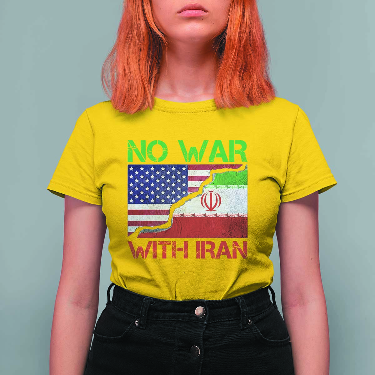 No War With Iran T Shirt For Women Middle East Freedom