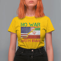 No War With Iran T Shirt For Women Middle East Freedom