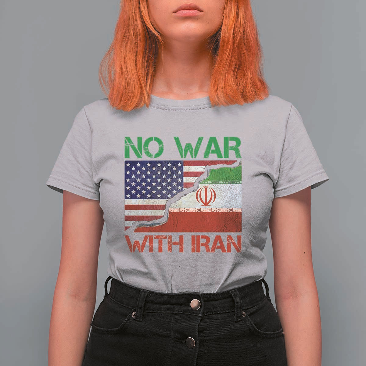 No War With Iran T Shirt For Women Middle East Freedom