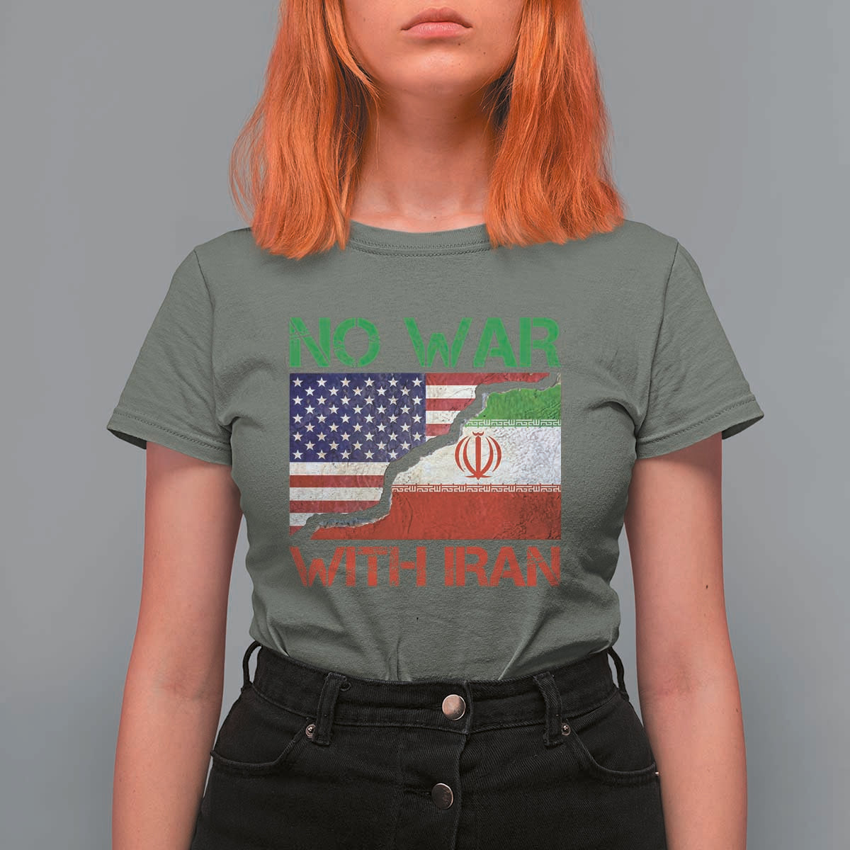 No War With Iran T Shirt For Women Middle East Freedom