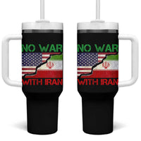 No War With Iran Tumbler With Handle Middle East Freedom
