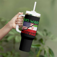 No War With Iran Tumbler With Handle Middle East Freedom