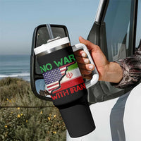 No War With Iran Tumbler With Handle Middle East Freedom