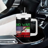 No War With Iran Tumbler With Handle Middle East Freedom