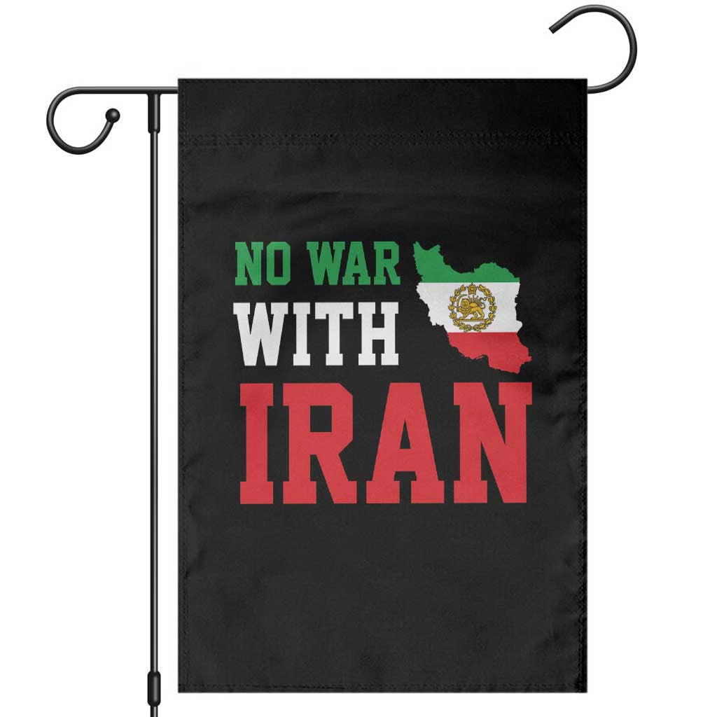 No War With Iran Garden Flag Iran Freedom Protest