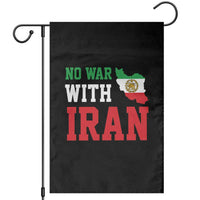 No War With Iran Garden Flag Iran Freedom Protest