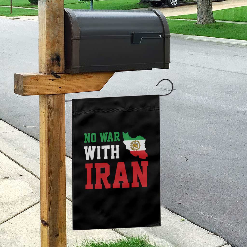 No War With Iran Garden Flag Iran Freedom Protest