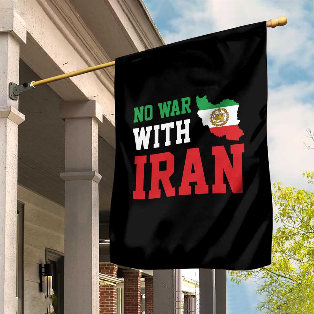 No War With Iran Garden Flag Iran Freedom Protest
