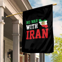 No War With Iran Garden Flag Iran Freedom Protest