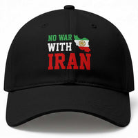 No War With Iran Baseball Cap Iran Freedom Protest