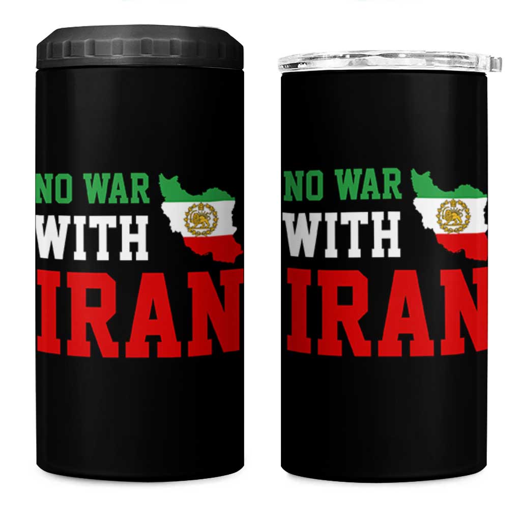 No War With Iran 4 in 1 Can Cooler Tumbler Iran Freedom Protest