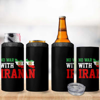 No War With Iran 4 in 1 Can Cooler Tumbler Iran Freedom Protest