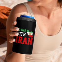 No War With Iran 4 in 1 Can Cooler Tumbler Iran Freedom Protest