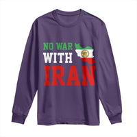 No War With Iran Long Sleeve Shirt Iran Freedom Protest