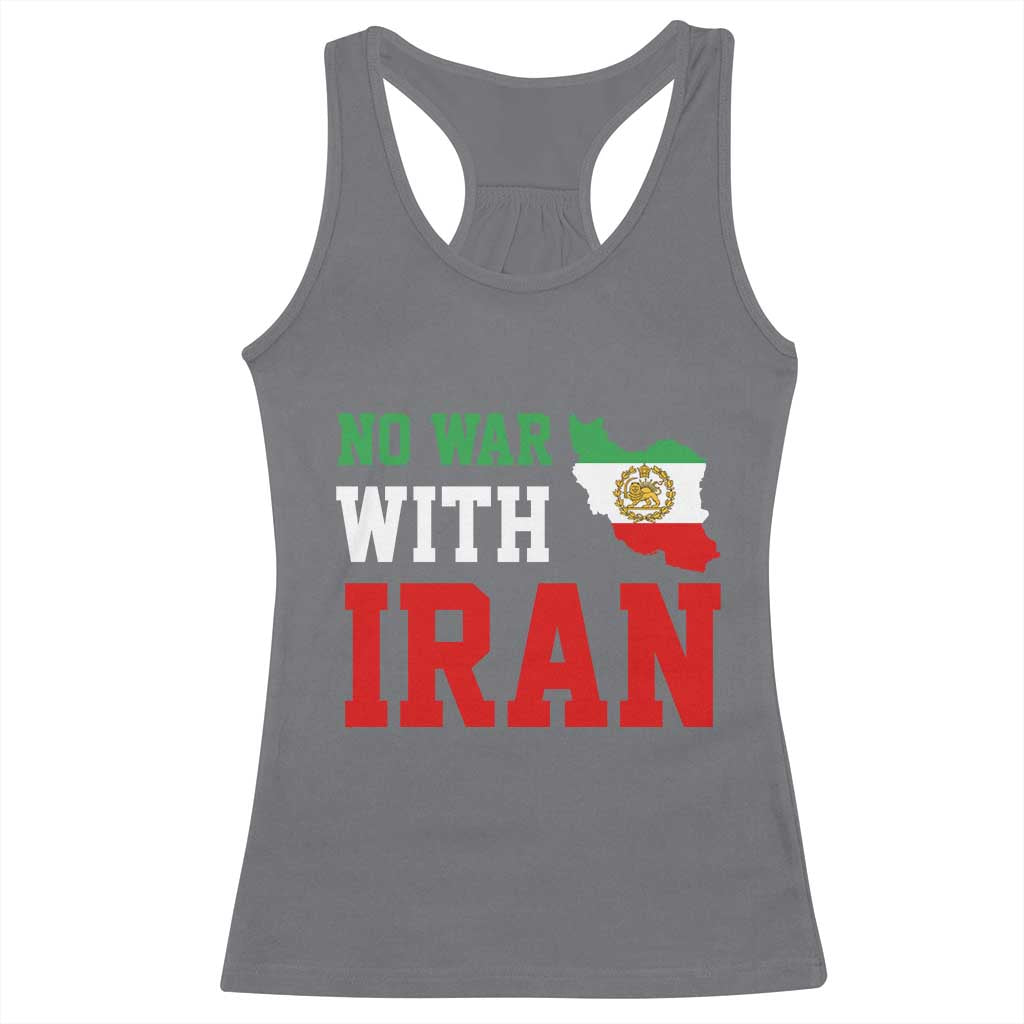No War With Iran Racerback Tank Top Iran Freedom Protest
