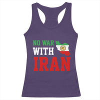No War With Iran Racerback Tank Top Iran Freedom Protest