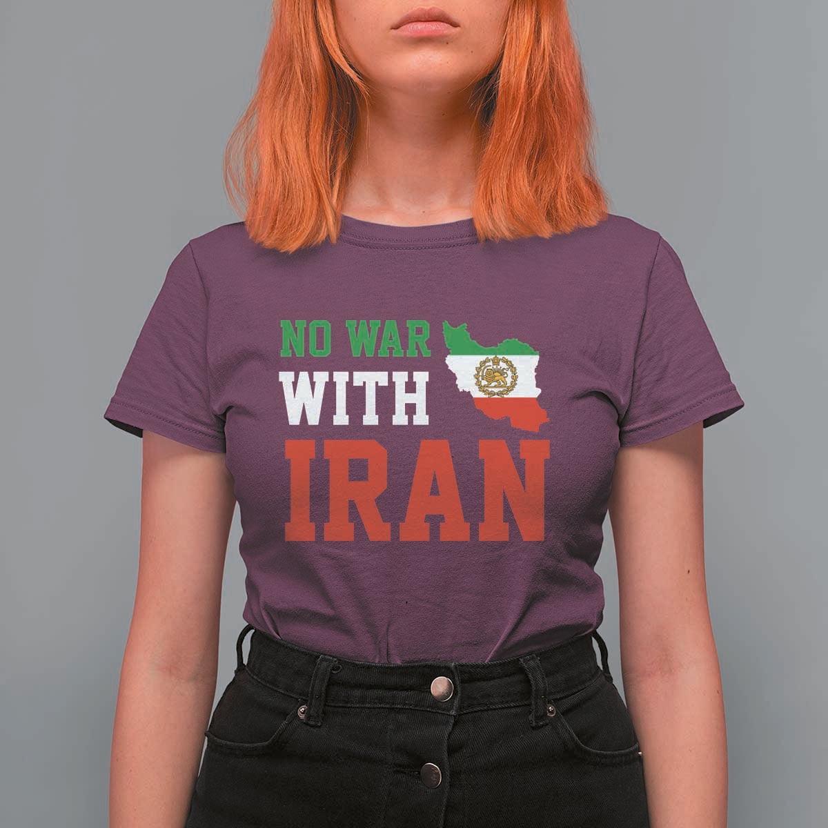 No War With Iran T Shirt For Women Iran Freedom Protest