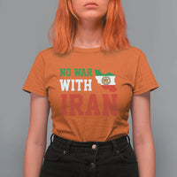 No War With Iran T Shirt For Women Iran Freedom Protest