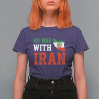 No War With Iran T Shirt For Women Iran Freedom Protest