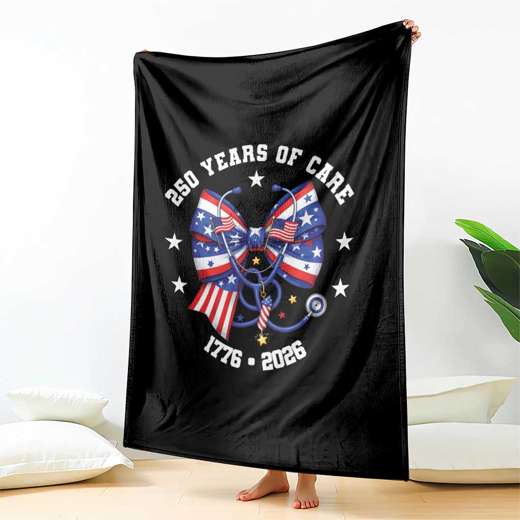 Nurse 250 Years Of Care Throw Blanket Patriotic American Nurse Gift